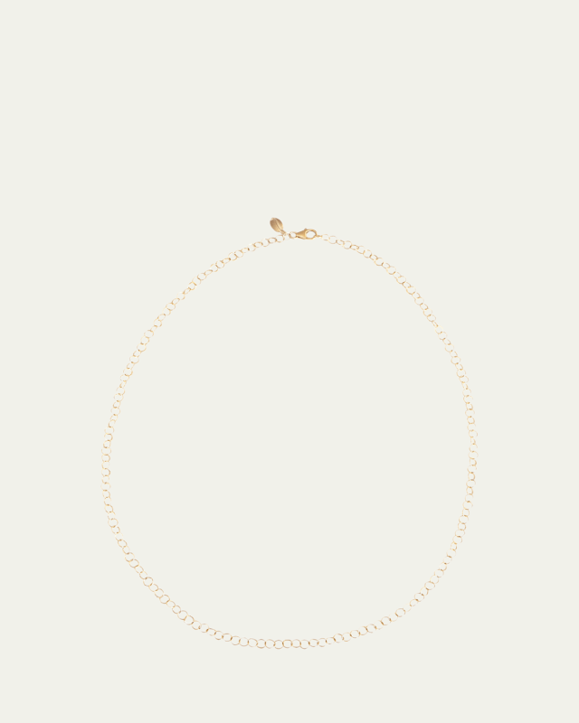 Eyelet Chain Necklace in 18K Yellow Gold, 18"L